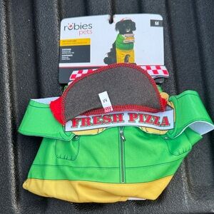 Rubie's Fresh Pizza Dog Outfit - Green, Yellow, Red